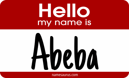 Hello my name is Abeba png download