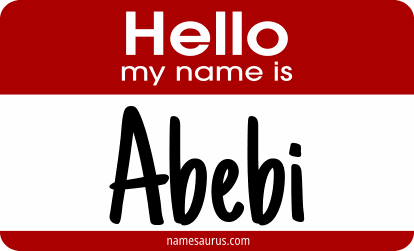 Hello my name is Abebi png download