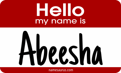 Hello my name is Abeesha png download