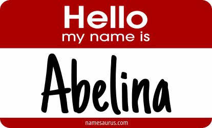 Hello my name is Abelina png download