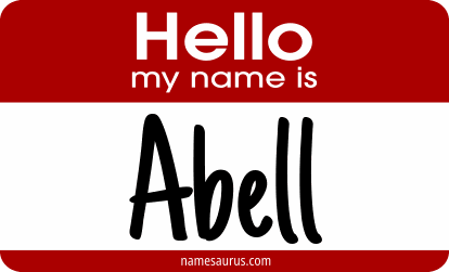 Hello my name is Abell png download