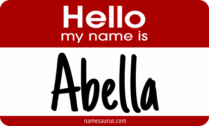 Hello my name is Abella png download