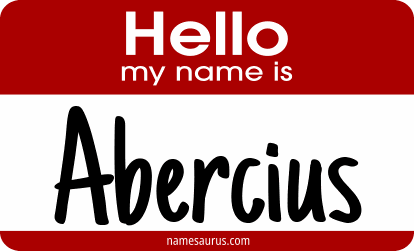 Hello my name is Abercius png download