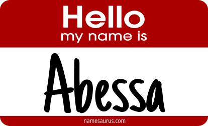 Hello my name is Abessa png download