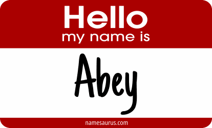 Hello my name is Abey png download