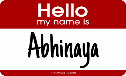 Hello my name is Abhinaya png download