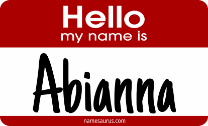 Hello my name is Abianna png download