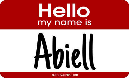 Hello my name is Abiell png download