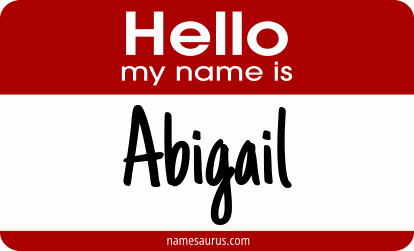 Hello my name is Abigail png download
