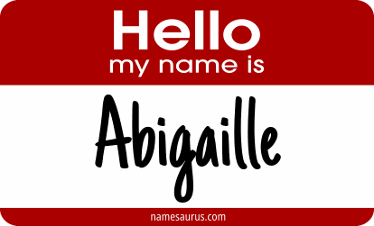 Hello my name is Abigaille png download