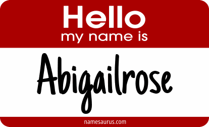 Hello my name is Abigailrose png download