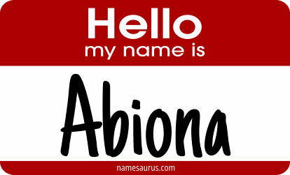 Hello my name is Abiona png download