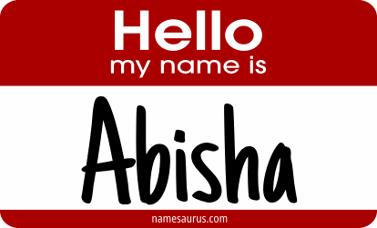 Hello my name is Abisha png download