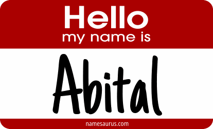 Hello my name is Abital png download