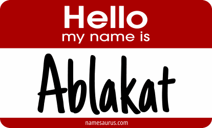 Hello my name is Ablakat png download