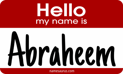 Hello my name is Abraheem png download