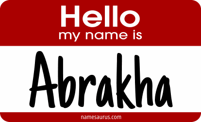 Hello my name is Abrakha png download