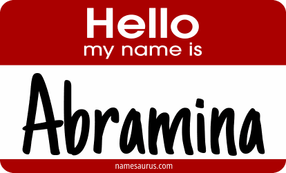 Hello my name is Abramina png download