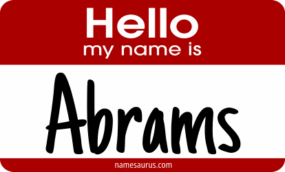 Hello my name is Abrams png download
