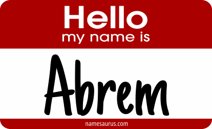 Hello my name is Abrem png download