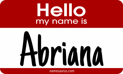 Hello my name is Abriana png download