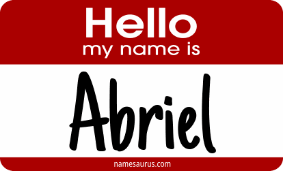 Hello my name is Abriel png download
