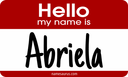 Hello my name is Abriela png download