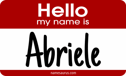Hello my name is Abriele png download