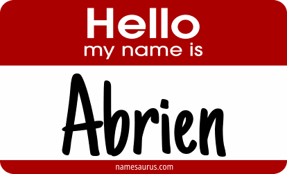 Hello my name is Abrien png download