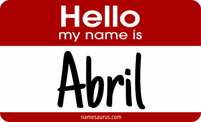 Hello my name is Abril png download