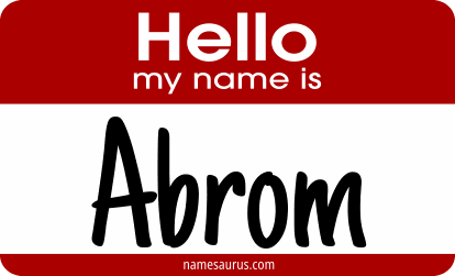 Hello my name is Abrom png download