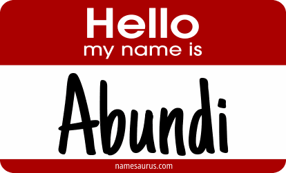 Hello my name is Abundi png download
