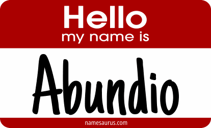 Hello my name is Abundio png download