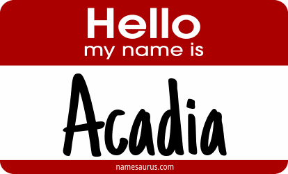 Hello my name is Acadia png download