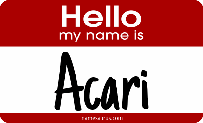 Hello my name is Acari png download