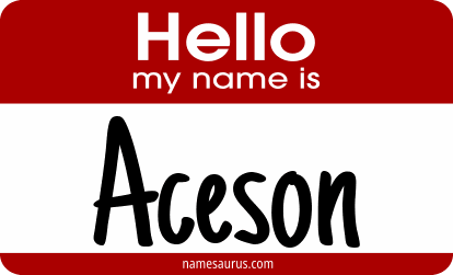 Hello my name is Aceson png download