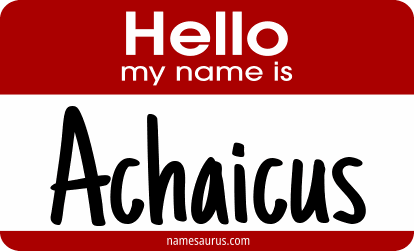 Hello my name is Achaicus png download