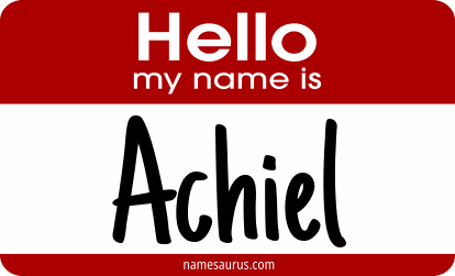 Hello my name is Achiel png download