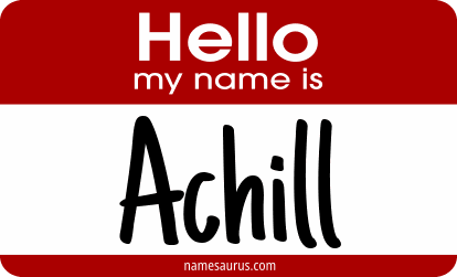 Hello my name is Achill png download