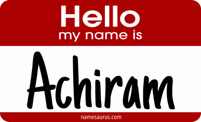 Hello my name is Achiram png download