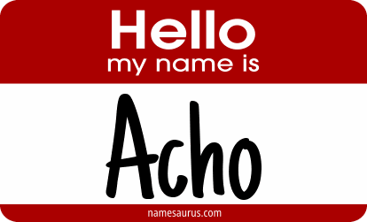 Hello my name is Acho png download