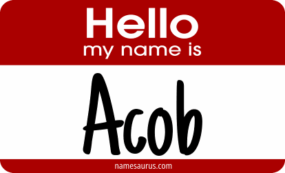 Hello my name is Acob png download