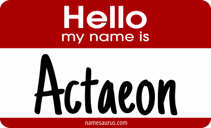 Hello my name is Actaeon png download