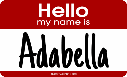 Hello my name is Adabella png download
