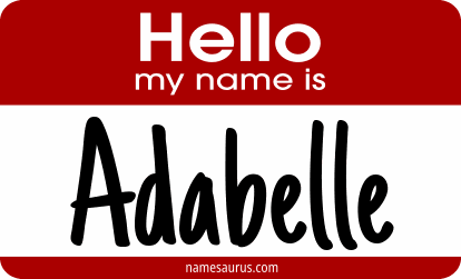 Hello my name is Adabelle png download