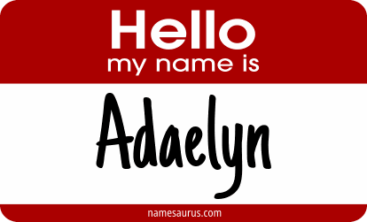 Hello my name is Adaelyn png download