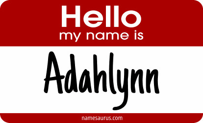 Hello my name is Adahlynn png download