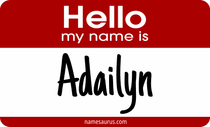 Hello my name is Adailyn png download