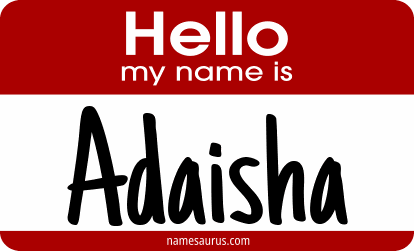 Hello my name is Adaisha png download
