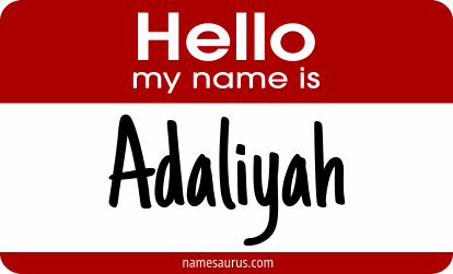 Hello my name is Adaliyah png download